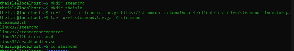 install steamcmd for the isle